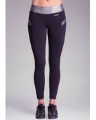 Bebe Iridescent Inset Legging - Lyst