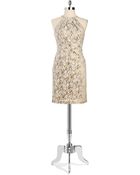 Eliza J Lace Halter Top Shift Dress - Lyst