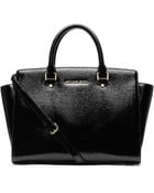 MICHAEL Michael Kors Large Selma Topzip Satchel - Lyst