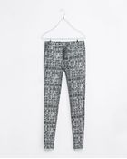 Zara Neoprene Trousers - Lyst