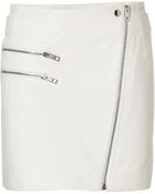 Rag & Bone Leather Hudson Skirt In Antique White - Lyst