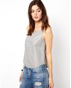 Asos Tank In Panelled Leather - Lyst