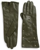 Kate Spade Long Studded Leather Gloves - Lyst