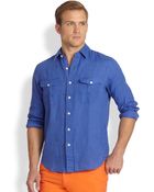 Polo Ralph Lauren Linen Military Workshirt - Lyst