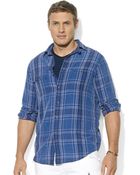 Ralph Lauren Longsleeve Plaid Silklinen Workshirt - Lyst