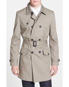 Topman Double Breasted Trench Coat - Lyst