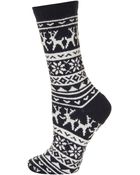 Topshop Chunky Reindeer Fairisle Socks - Lyst