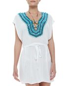 Milly Guadas Beadneck Coverup Tunic - Lyst