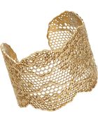 Aurelie Bidermann Gold-Dipped Lace Cuff - Lyst