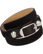 Balenciaga Ponyhair Arena Classic Double Tour Bracelet - Lyst