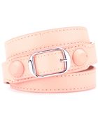 Balenciaga Classic Matte Stud Leather Bracelet - Lyst