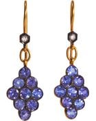 Cathy Waterman Tanzanite Scalloped Earrings - Lyst