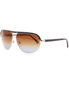 Ermenegildo Zegna Metal Acetate Aviator Sunglasses Navy - Lyst