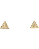 Jennifer Meyer Diamond Mini Triangle Stud Earrings - Lyst