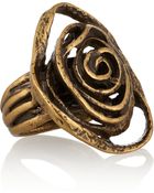 Oscar de la Renta Goldplated Flower Ring - Lyst