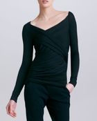 Donna Karan New York Draped Long Sleeve Tunic - Lyst
