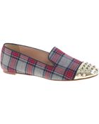 J.Crew Darby Plaid Studdedtoe Loafers - Lyst