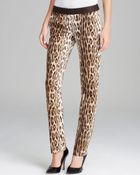 MICHAEL Michael Kors Leopard Skinny Ankle Pants - Lyst