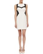 Nanette Lepore Rio Grande Leather-Trim Dress - Lyst