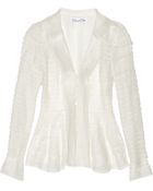 Oscar de la Renta Tiered Silk Organza Jacket - Lyst