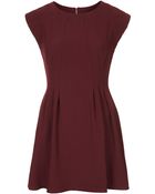 Topshop Petite Crepe Seam Flippy Dress - Lyst