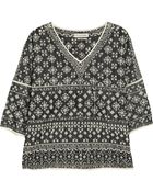 Etoile Isabel Marant Bela Intarsia Cotton Blend Top - Lyst