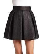 Robert Rodriguez Rafia Pleated A-Line Skirt - Lyst
