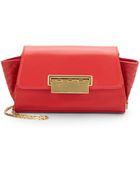 Z Spoke by Zac Posen Leather Flap Convertible Clutch - Lyst