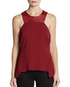 Sachin & Babi Sasha Leather Collar Top - Lyst