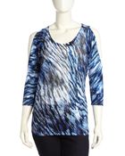 Alberto Makali Cold-Shoulder Printed Tunic - Lyst