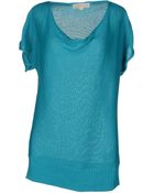 MICHAEL Michael Kors Short Sleeve Jumper - Lyst