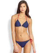 Pret-a-surf Striped Triangle Bikini Top - Lyst