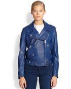 Acne Studios Mape Leather Biker Jacket - Lyst