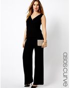 Asos Curve Exclusive Jumpsuit With Wide Leg - Lyst
