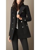 Burberry Back Pleat Military Coat - Lyst