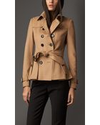 Burberry Wool Cashmere Trench Jacket - Lyst