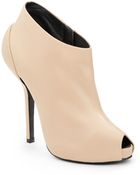 Giuseppe Zanotti Leather Peep-Toe Ankle Boots - Lyst