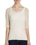 James Perse Cobweb Stitch Wool & Cashmere Sweater - Lyst