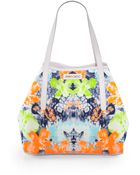 Jimmy Choo Sara Printed Canvas Tote - Lyst