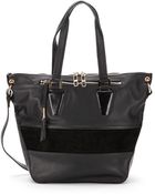 Kelsi Dagger Tavi Leather & Suede Convertible Tote Bag - Lyst