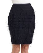 Sachin & Babi Lacey Tiered Feather Pencil Skirt - Lyst