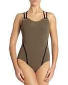 Spanx Strappy One Piece Swimsuit - Lyst