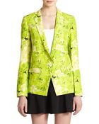 Tibi Daisies Silk Linen Blazer - Lyst