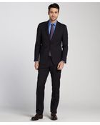 Armani Midnight Wool 2 Button Suit With Flat Front Pants - Lyst