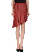 Catherine Malandrino Leather Skirt - Lyst