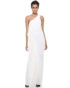 Donna Karan New York One Shoulder Draped Evening Gown - Lyst