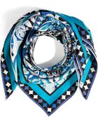 Emilio Pucci Silk Printed Scarf - Lyst