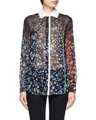 Preen By Thornton Bregazzi Lary Sheer Floral Print Shirt - Lyst