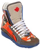 DSquared² Camouflage Leather High Top Sneakers - Lyst