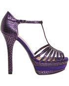 Ernesto Esposito 130Mm Printed Calfskin Pumps - Lyst
